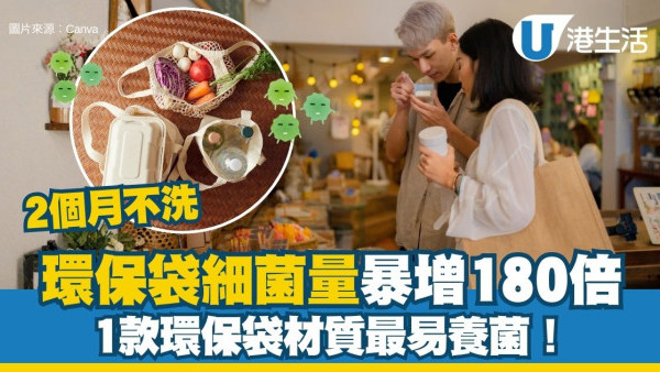 環保袋2個月無洗「細菌激增180倍」！1款材質最易養菌+3類食物千萬別直接放