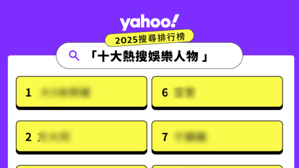 Yahoo搜尋2025年熱搜娛樂人物排行榜！28歲TVB新一代男神首次殺入榜單
