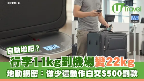 行李箱自動增肥？行李11kg到機場變22kg！地勤揭密：做少這動作白交$500罰款