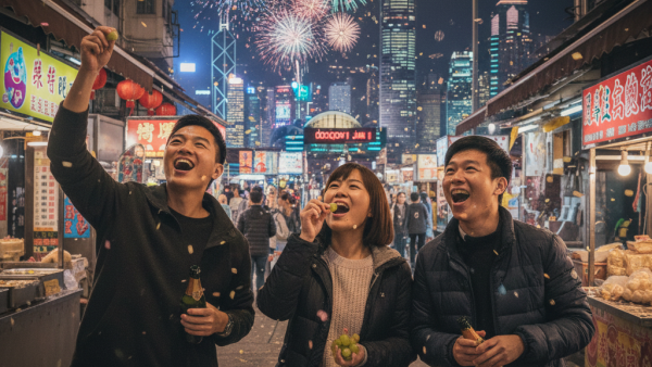 跨年倒數必做！瘋傳「食12粒提子轉運」升級版　網民揭隱藏秘技：呢度食必脫單