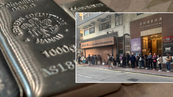 金價貴轉買銀？上環金行現「搶銀潮」清晨7點排長龍！賣到缺貨 網民揭：唔係咁易放得返