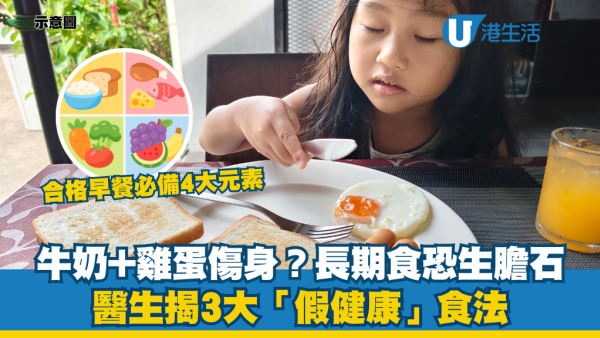 早餐禁忌｜牛奶配雞蛋原來好傷身？醫生揭3大「假健康」食法：長期咁食恐生膽石/影響肝腎代謝