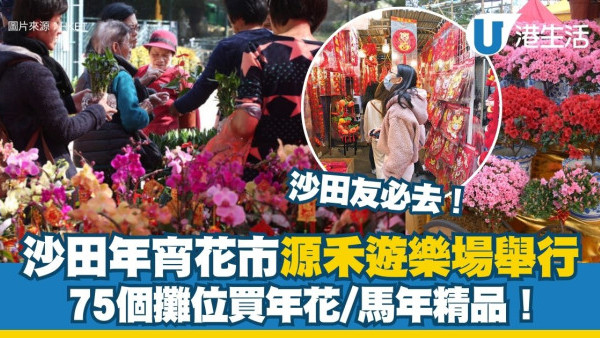 沙田年宵花市2026｜沙田源禾遊樂場2.11起連開7天 75個攤位買年花/馬年精品！附開放時間/地址/交通詳情