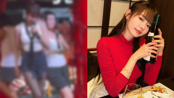 林明禎黑絲小背心誘惑跳性感賀年舞！OL緊身裝露內衣痕跡衝擊眼球