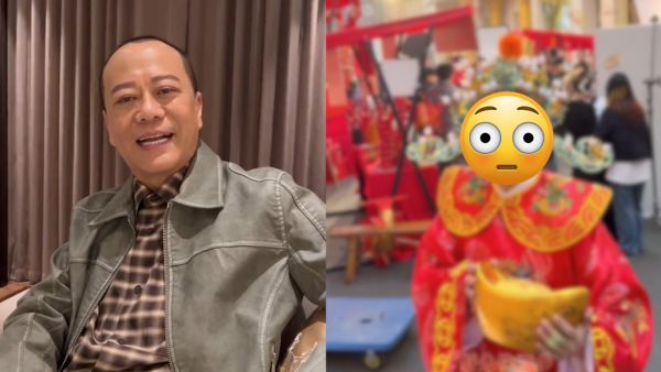  歐陽震華扮財神拜年驚見身形縮水暴瘦 兩頰凹陷惹網民擔憂：以為係AI圖
