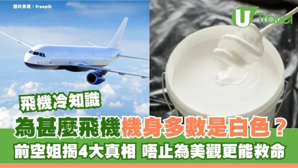 旅遊冷知識｜為甚麼飛機機身多數是白色？前空姐揭4大真相 不止為美觀更能救命