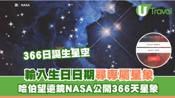 366日誕生星空｜NASA公開366天宇宙星象照 尋自己生日專屬星空星象 