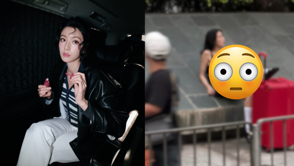 蔡思貝生圖流出當街擺騎呢姿勢惹側目 雙腳放行李箱竟被認錯做外傭姐姐？