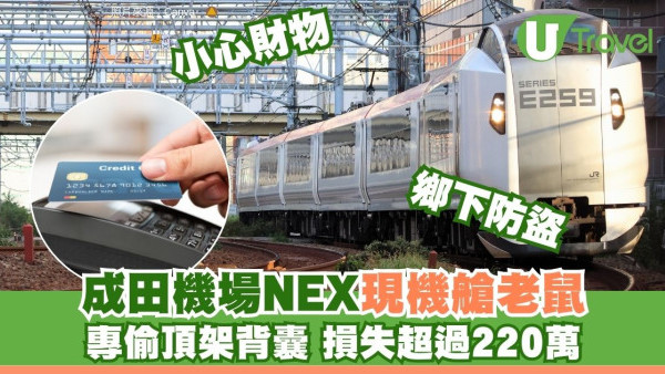 遊日注意！成田機場NEX現機艙老鼠爆連環盜竊！行李放頂架失220萬 附防盜貼士