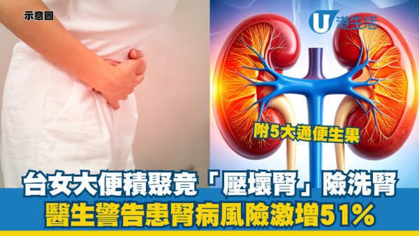 以為便秘肚脹？6旬婦急性腎損傷揭大便積聚險「壓壞腎」！醫生警告便祕患腎病風險激增51% 附5大通便生果