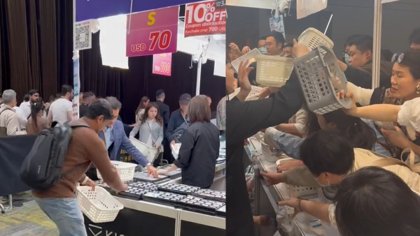 香港珠寶展爆「喪屍」搶購潮！日本參展商未開門已現4行長龍！網民熱議「墟冚」現場：像買白菜一樣