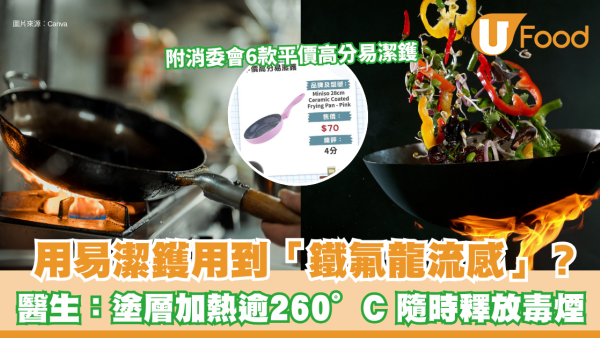 易潔鑊︱用易潔鑊用到「肺炎」？醫生揭秘罕見「鐵氟龍流感」：塗層加熱逾260°C 隨時釋放毒煙 附消委會6款平價高分