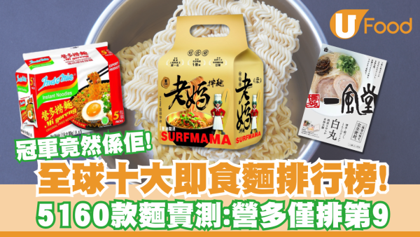 全球十大即食麵排行榜！5160款麵實測：營多僅排第9／冠軍竟然係佢！