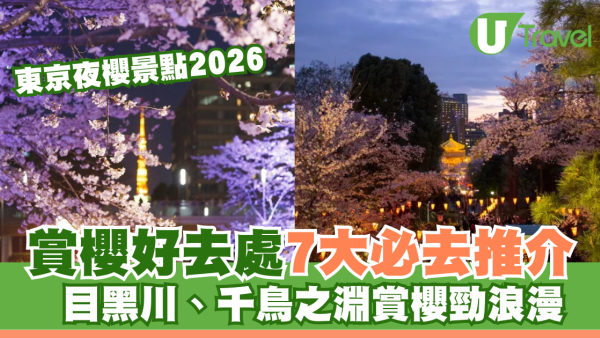 東京夜櫻景點2026｜賞夜櫻好去處7大推介！目黑川、千鳥之淵、隅田川公園賞櫻勁浪漫 