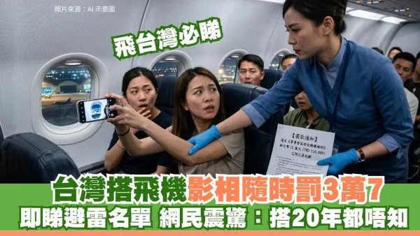 搭飛機這位置影相隨時惹官非恐罰款？揭機上打卡禁忌 網民震驚：搭20年都唔知