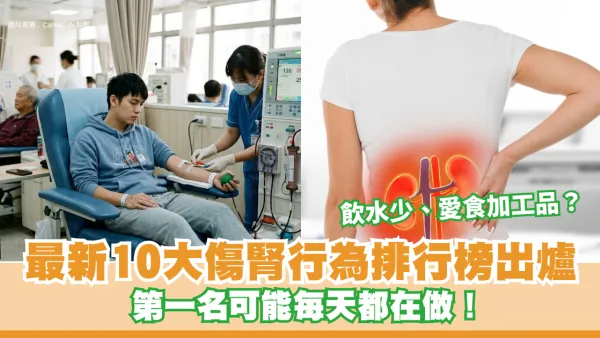 飲水少、愛食加工品？最新10大傷腎行為排行榜出爐 第一名可能每天都在做！