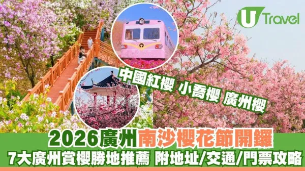 廣州櫻花｜賞櫻7大勝地推薦附最佳賞花期 華南最大櫻花主題樂園沉浸櫻花海