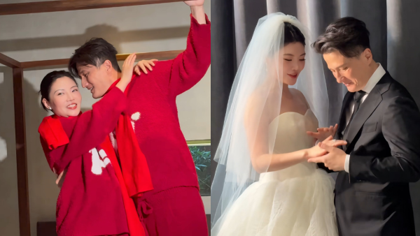 「最型星二代」低調完婚曬婚照報喜！8年情修成正果終於結婚：我們很感恩