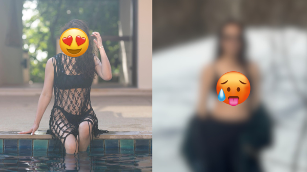 佘詩曼閨蜜脫剩內衣雪地大解放！黑Bra夾深溝胸形畢露挑戰人妻極限