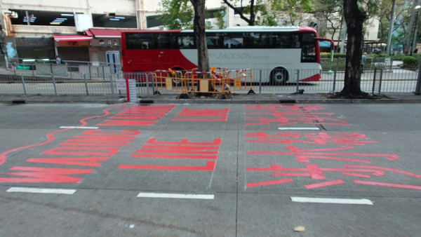 馬路神秘「粉紅標記」有咩用？政府揭防水浸用途：全港得5個試點