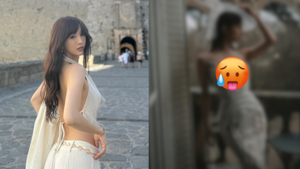 DaDa陳靜透視蕾絲晒34E上圍震撼巴黎！俯拍魔鬼身材變胸壓噴血現場