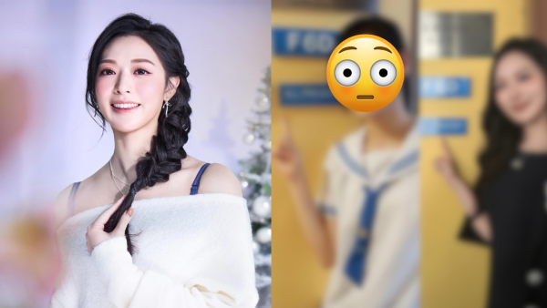 馮盈盈激罕曝光14年前中學青澀舊照！重返母校今昔對比照當年撞樣高鈞賢