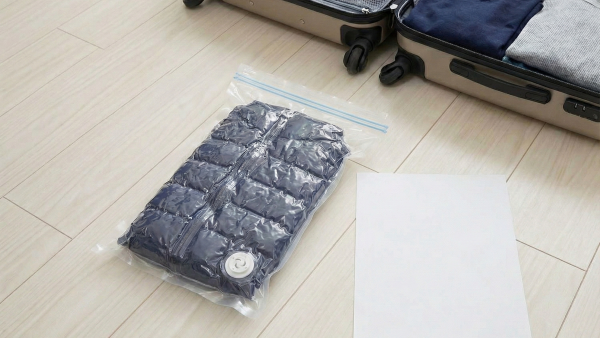 轉季/旅行收納神器！Daiso副線推$15/4個壓縮袋 實測厚羽絨秒變「紙片」！網民大讚：Muji平替