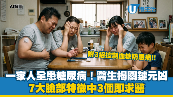 一家4口全患糖尿病！醫生揭關鍵元凶：7大臉部特徵中3個即求醫 附控制血糖防患病法