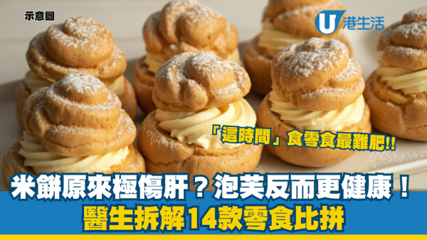 零食比拼！醫生揭米餅原來極傷肝 泡芙反而更好？推薦7大護肝腎零食 一黃金時間食零食最難肥！