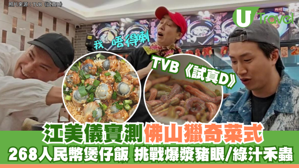 TVB《試真D》江美儀實測佛山獵奇菜式！268人民幣豪華煲仔飯抵唔抵？挑戰爆漿豬眼/綠汁禾蟲