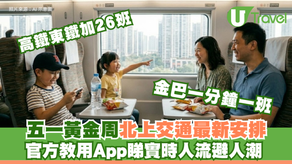 五一北上交通｜高鐵東鐵加26班車、金巴一分鐘一班 官方教用App睇實時人流避人潮