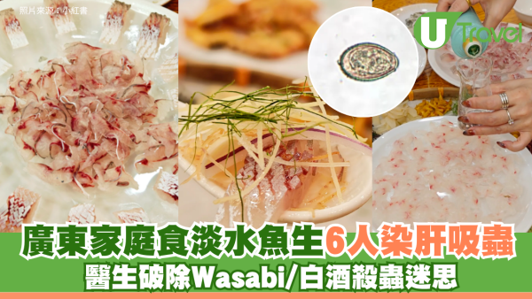 北上搵食注意！廣東家庭食淡水魚生6人染肝吸蟲 醫生破除Wasabi/白酒殺蟲迷思