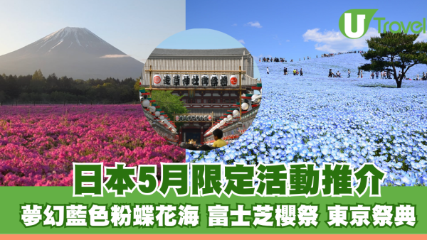 日本5月限定活動推介！夢幻藍色粉蝶花海、富士芝櫻祭、東京祭典