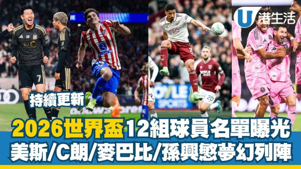 2026世界盃球員名單曝光！美斯／C朗／麥巴比／孫興慜夢幻列陣（持續更新）