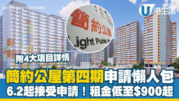 簡約公屋第四期6.2起接受申請！4大項目啟德/屯門/馬鞍山逾1.1萬伙 租金低至$900起