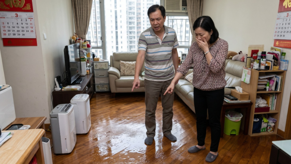 地板狂渗水开抽湿机都没用！公屋户崩溃求救 网友揭惊人元凶：快跟保安讲