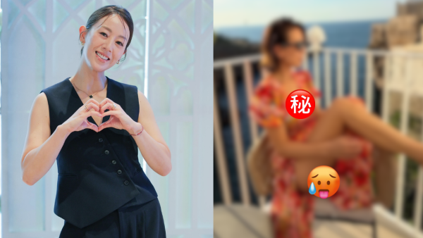 43歲人妻真空大解放胸形展露無遺！一動作雙重走光上下失守震撼眼球