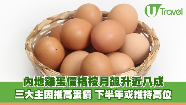 又要捱貴蛋？內地雞蛋價格按月飆升近八成 三大主因推高蛋價 下半年或維持高位