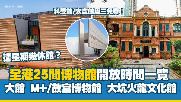 展馆开放时间︱全港25间博物馆开放时间一览 附门票价格/休馆时间/地址