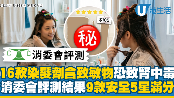 消委会染发剂︱16款含致敏物严重可致肾中毒 9款5星安全名单公布：50惠、飘然上榜