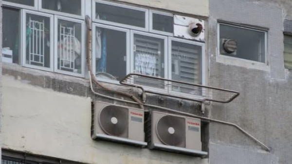 公屋單位外牆被打穿裝冷氣？驚人畫面曝光！網民：太誇張！房署急出手警告 戶主下場大快人心