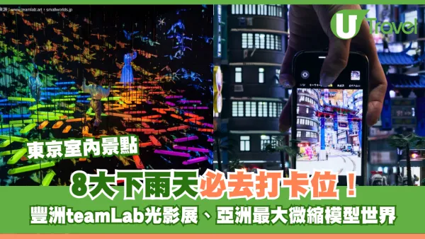 東京室內景點｜8大下雨天必去打卡位！豐洲teamLab光影展、亞洲最大微縮模型世界