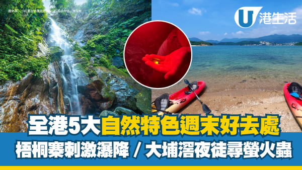 周末好去处｜全港5大自然特色活动 梧桐寨刺激瀑降/大埔滘夜徒寻萤火虫！