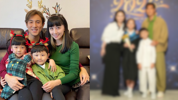 谭俊彦曝全家福，8岁儿子极速长高到爸爸心口！狄龙家族基因传承获封潜力星二代