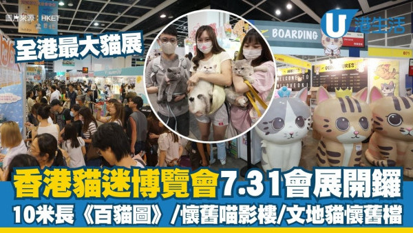 2026香港貓迷博覽會7.31會展開鑼 門票$30入場！10米長《百貓圖》／懷舊喵影樓／文地貓懷舊檔