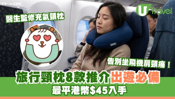告別坐飛機肩頸痛！旅行頸枕8款推介出遊必備 最平港幣$45入手/醫生監修充氣頸枕