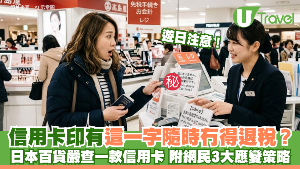 遊日注意！信用卡印有這一字隨時冇得退稅？ 日本百貨嚴查一款信用卡 附網民3大應變策略