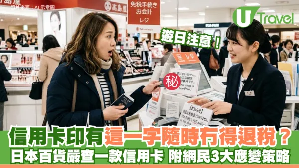 遊日注意！信用卡印有這一字隨時冇得退稅？ 日本百貨嚴查一款信用卡 附網民3大應變策略