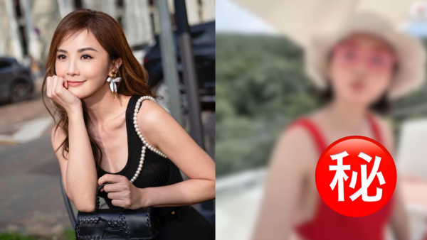 阿Sa蔡卓妍罕晒泳衣照藏性感心机！老公视角晒43岁少女身材天台戏水