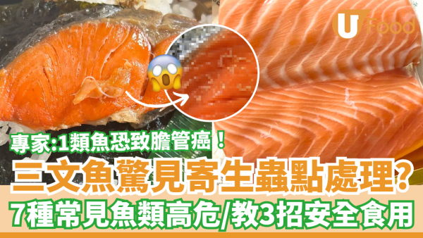 三文魚驚見寄生蟲成Threads熱話！專家警告1類魚恐致膽管癌／7大高危常見魚類 (教3招安全食用)